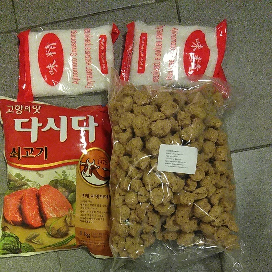 Соевое мясо на рынках корейское