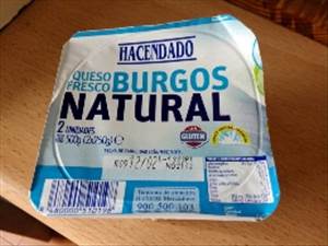 Burgos nutricional valor fresco queso
