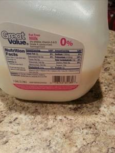 Great Value 0% Fat Free Milk - Photo