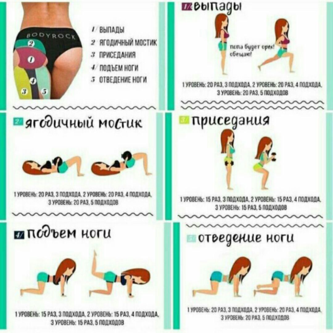 Накачать быстро упражнения попу